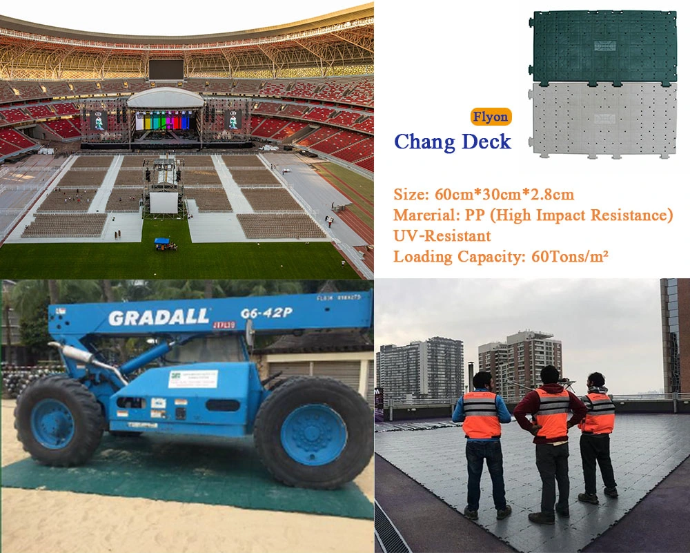 Stadium Flooring for Concerts Turf Protection Systems Temporary Flooring for Event