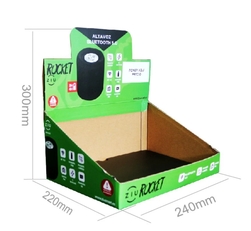 Promotional Pop Shelf Ready Packaging Tear Away Folding PDQ Counter Template Paper Cardboard Display Box