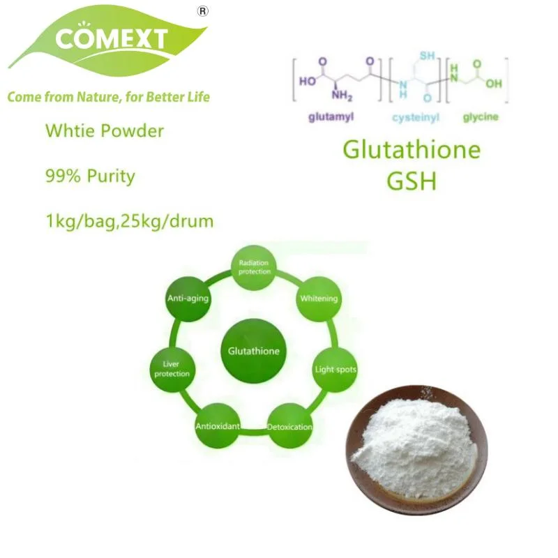 Comext Wholesale/Supplier Blanqueamiento de la piel Cosmético Grado reducido Glutatión polvo L-Glutatión