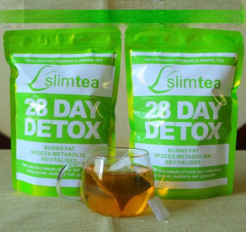 28 té de día de preparación y adelgazamiento té herbario para la pérdida de peso, el metabolismo y la hinchazón