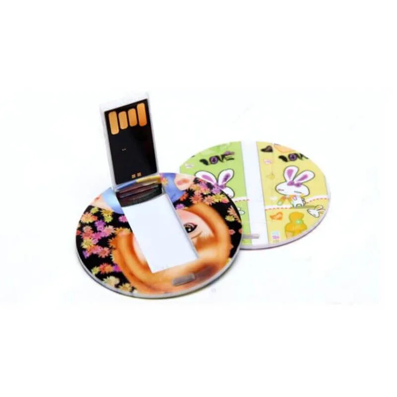 Super Thin Waterproof praktischer Round Card USB Stick Memory