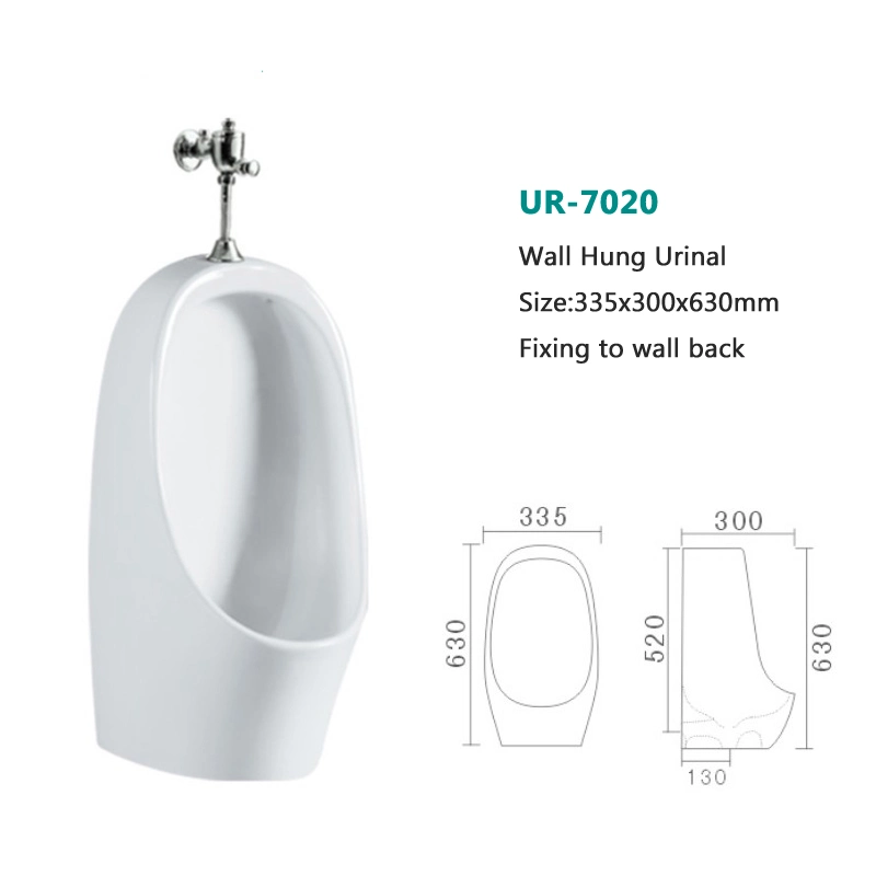 Baño Hotel White Square Sanitary Ware Ceramic Urinal montado en pared Urinal para hombres lavabo Urinals