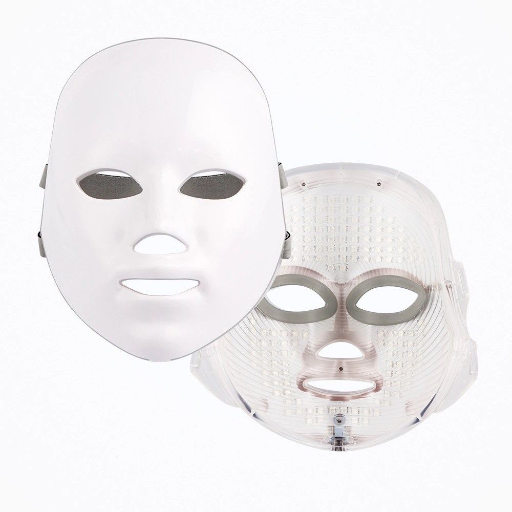 2022 Nouvelle arrivée Salon de beauté masseur faciale Accueil utiliser Photonthérapie 7 Masque facial à LED de lumière LED Rajeunissement de la peau