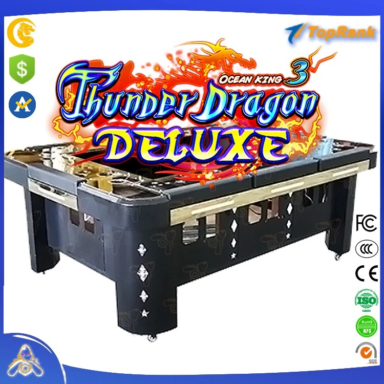 High Holding Interior Big Online Casino Gambling Tables Arcade Amusement 100 polegadas 10 jogador caçador de peixe Gaming Machine Thunder Dragon Deluxe