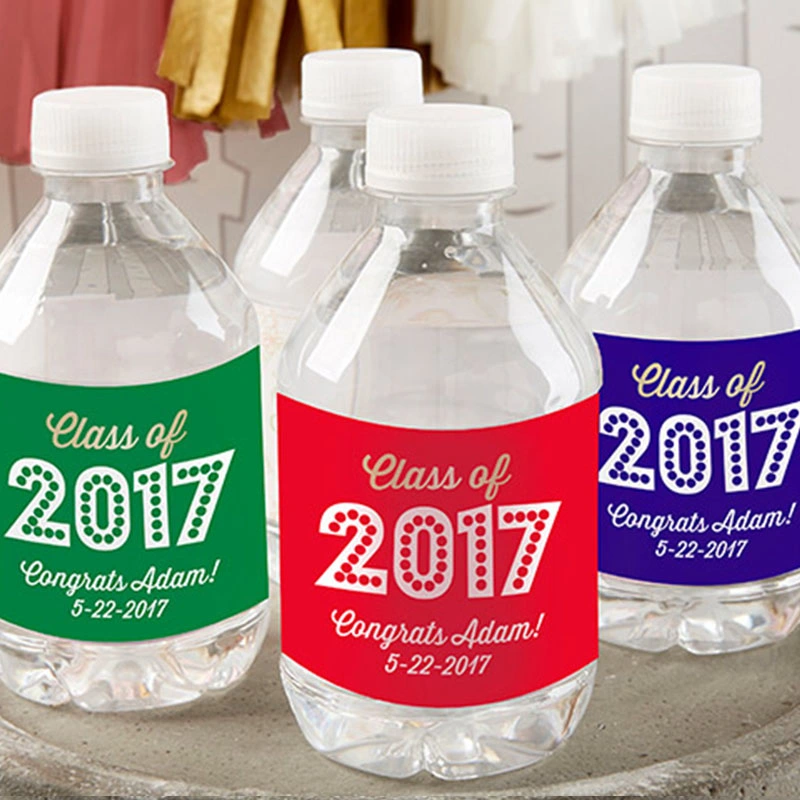 Gros spécial imprimé design personnalisé des étiquettes de bouteille d'eau