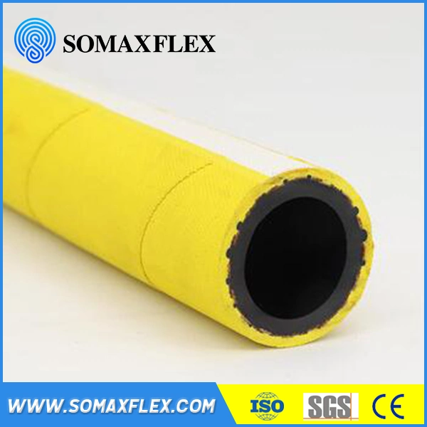 High Pressure Water Suction Hose Pressure Washer Oil Air Flexible Rubber Hose Hydraulic Hose Textile Reinforced Air Rubber Hose