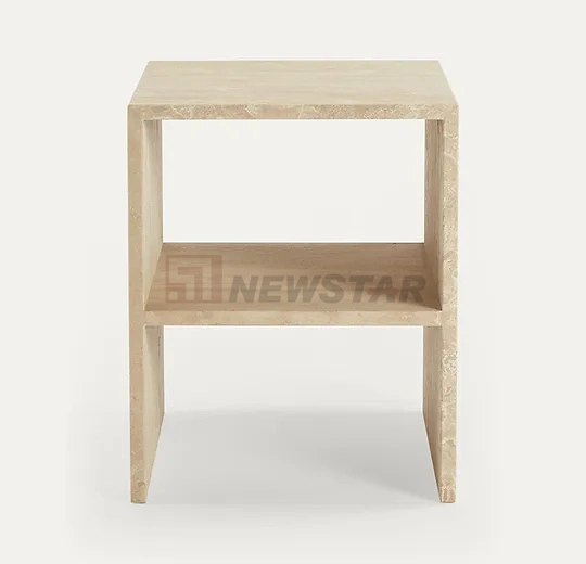 Natural Stone Marble Side Table Bed Side Table Living Room Travertine Marble Coffee Table