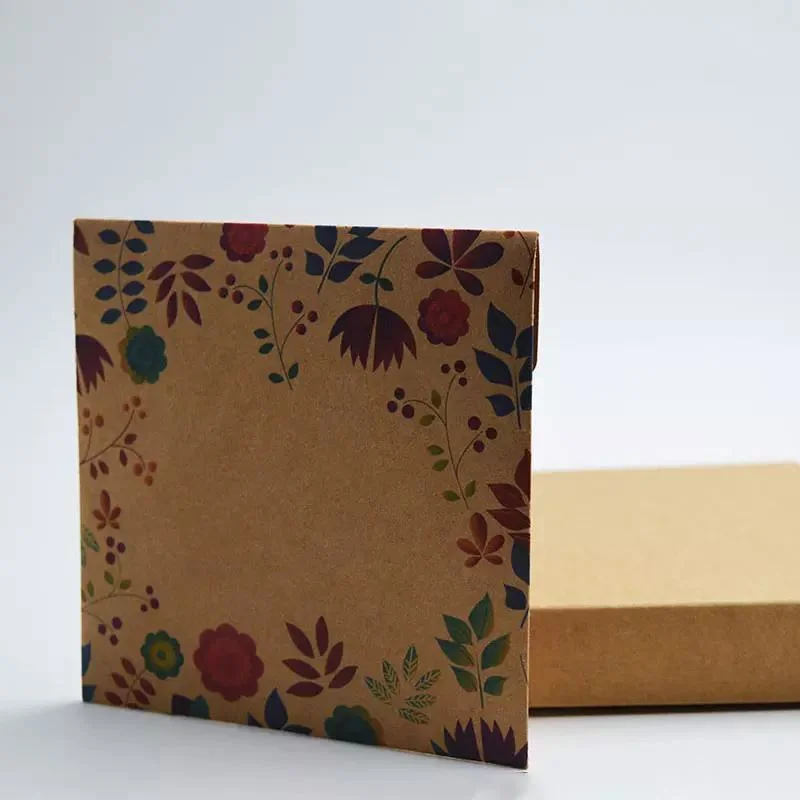 Cartão personalizado impresso Eco-Friendly Brown Papel Kraft para embalagem de Envelope
