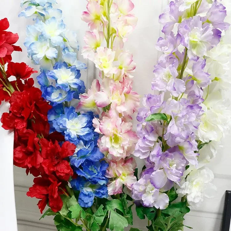 Wholesale/Supplier Artificial Silk Flowers Delphinium Ajacis Larkspur Consolida Branch Home Wedding Decoration