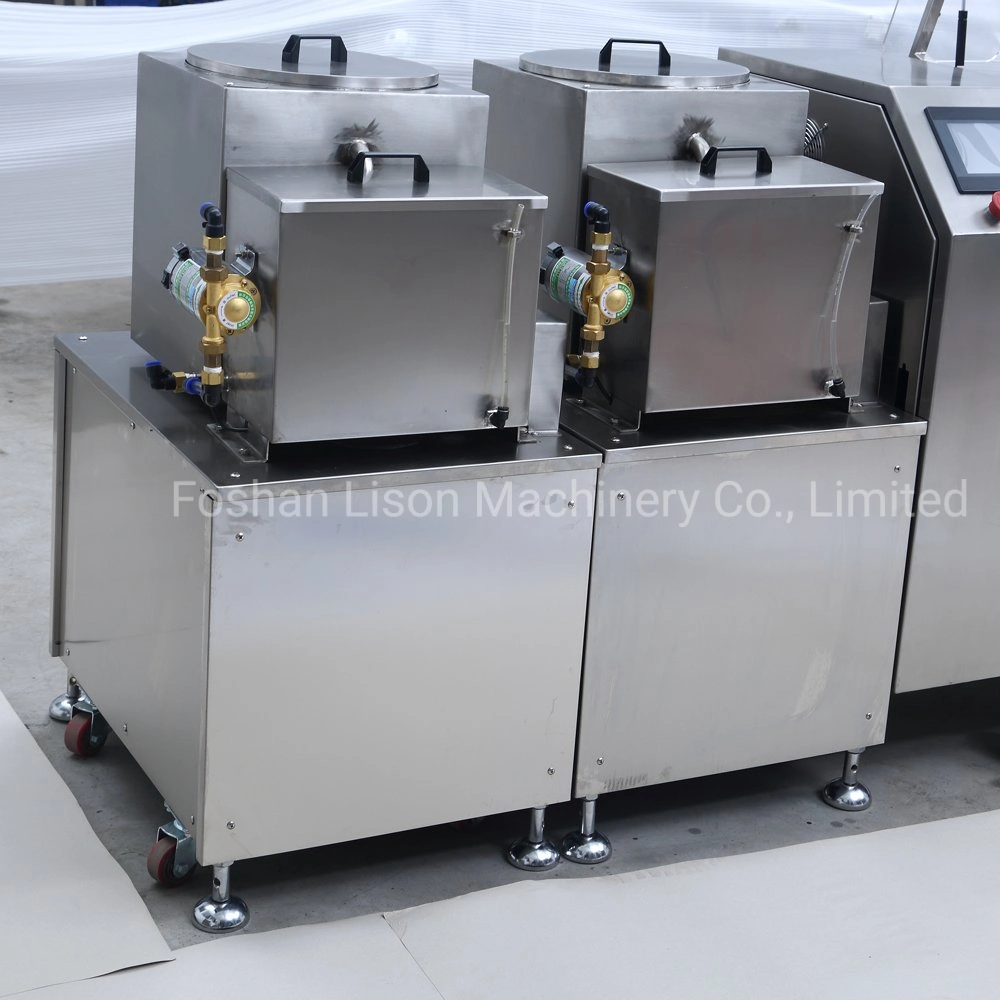 ISO9001 Servo Drive Two Lane Single Chocolate Flavor Cream Sandwich Biscuit Processing Machine with Row Multiplier for Chocolate Encrusting Machine