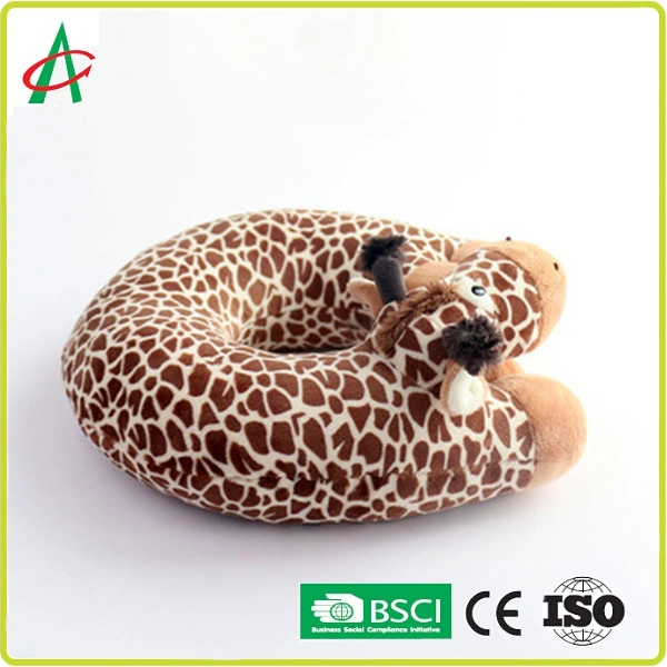 New Hot - Venta de la serie de animales de Toy Prairie Giraffe rellena Almohada en forma de U Pillow de cuello animal se puede personalizarse