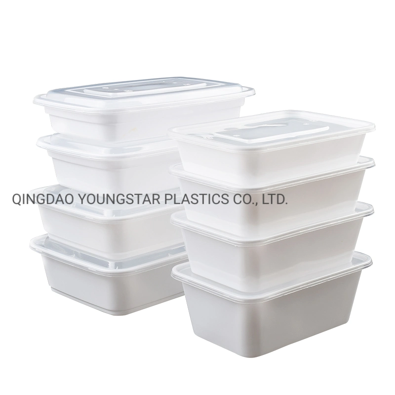 Colorful Customize OEM Lunch Meal Box Airtight Heat Resistance Recyclable Portable Lunch Containers Airline Bento Prep Meal Box Plastic PP Container