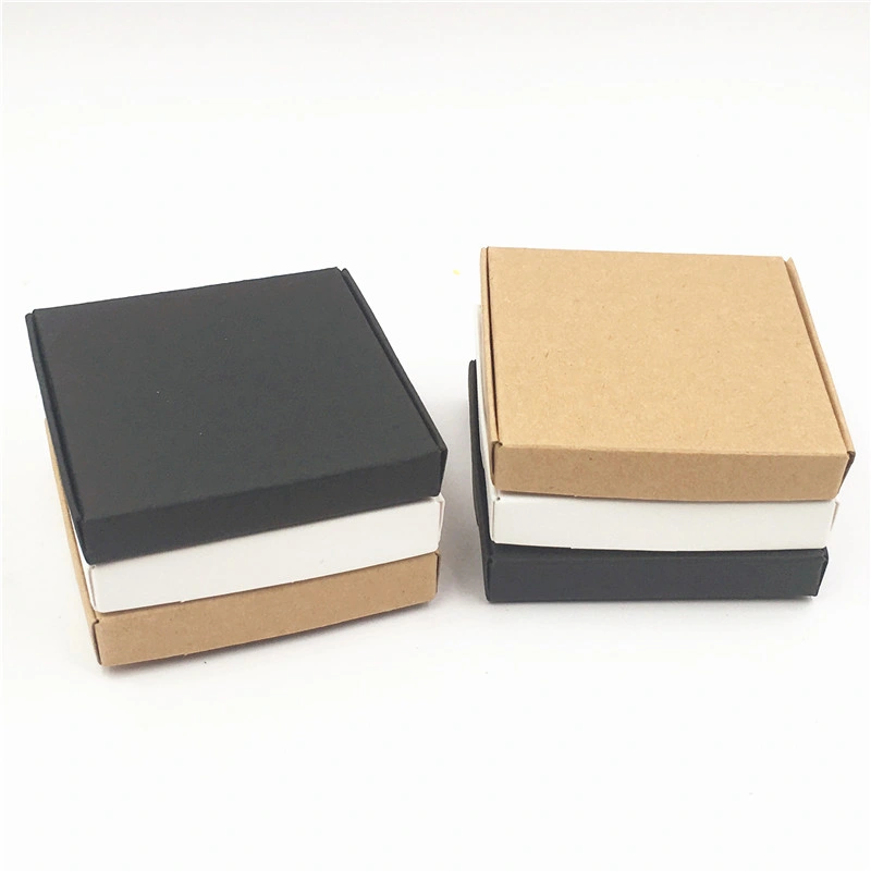 Cardboard Handmade Kraft Paper Boxes for Pizza Cupcake Package Gift Supplies Container Storage Boxes Accept Customized