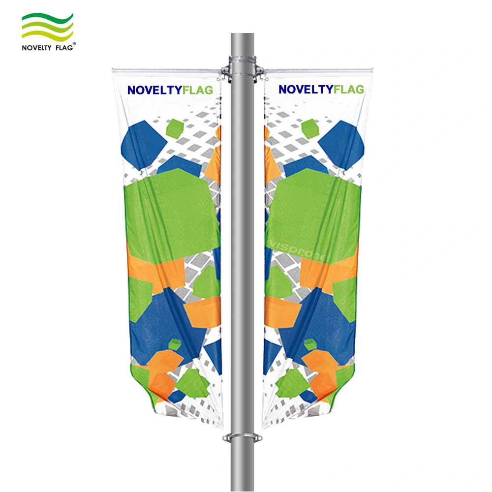 Outdoor Knitted Polyester Street Vertical Avenue Advertising Banners