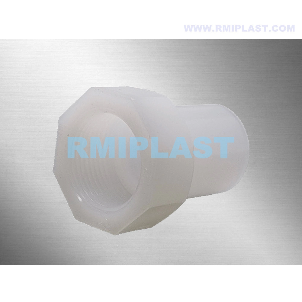 PVDF Female Threaded Coupling of Butt Welded ISO Pn16 Reducing Coupler Adaptor Plastic Pipe Fitting for Industrial