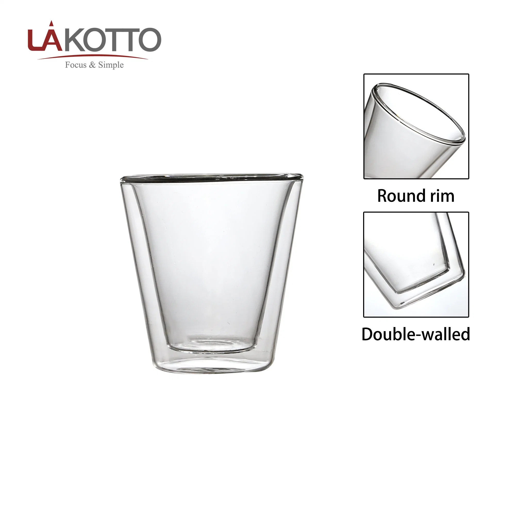 Mit Griff Lakotto Kaffee Double Wall Glas Tee Tasse Glaswaren Hohe Qualität