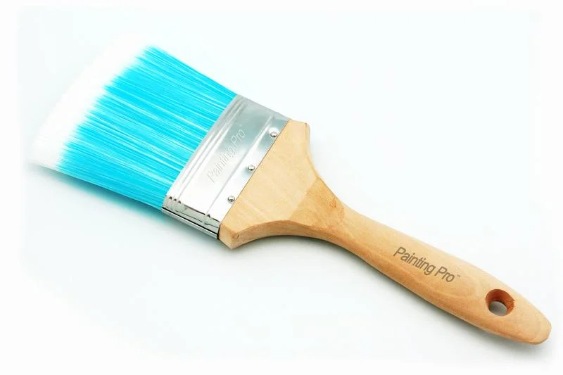 Pet Tapered Filaments, White/Blue Mixed, Wood Handle Paint Brush