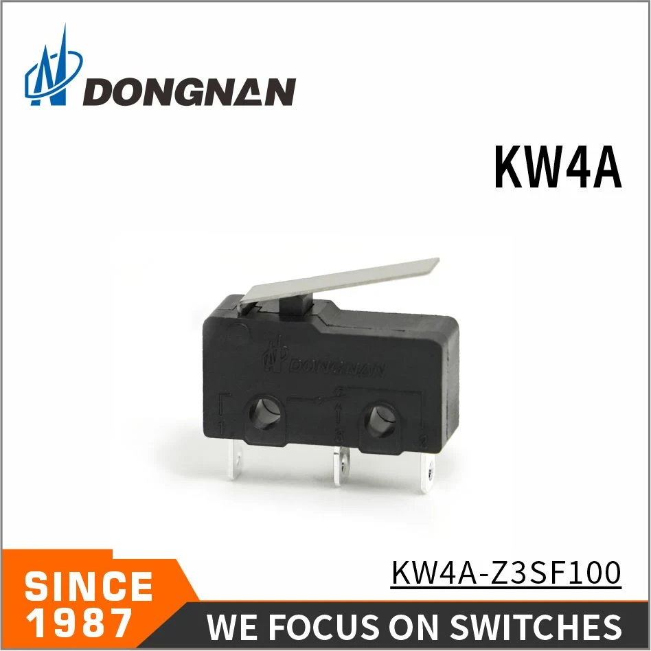 Micro-interrupteur électrique à poussoir approuvé Kw4a. Micro-interrupteur de détecteur 25t125