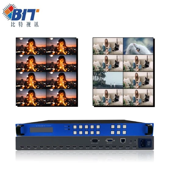 دعم العملاء المفضّل HDMI 4K 8x8 Matrix Switcher 4096x2160 HDMI مصفوفة 4X4 منفذ إدخال متعدد HDMI مصفوفة فيديو Wal Switch