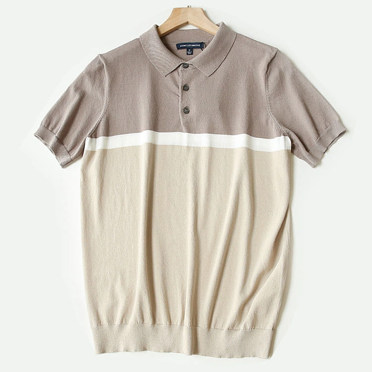 Strickstoff Revers Polyester Casual Custom Golf Poloshirt Bekleidung Für Männer