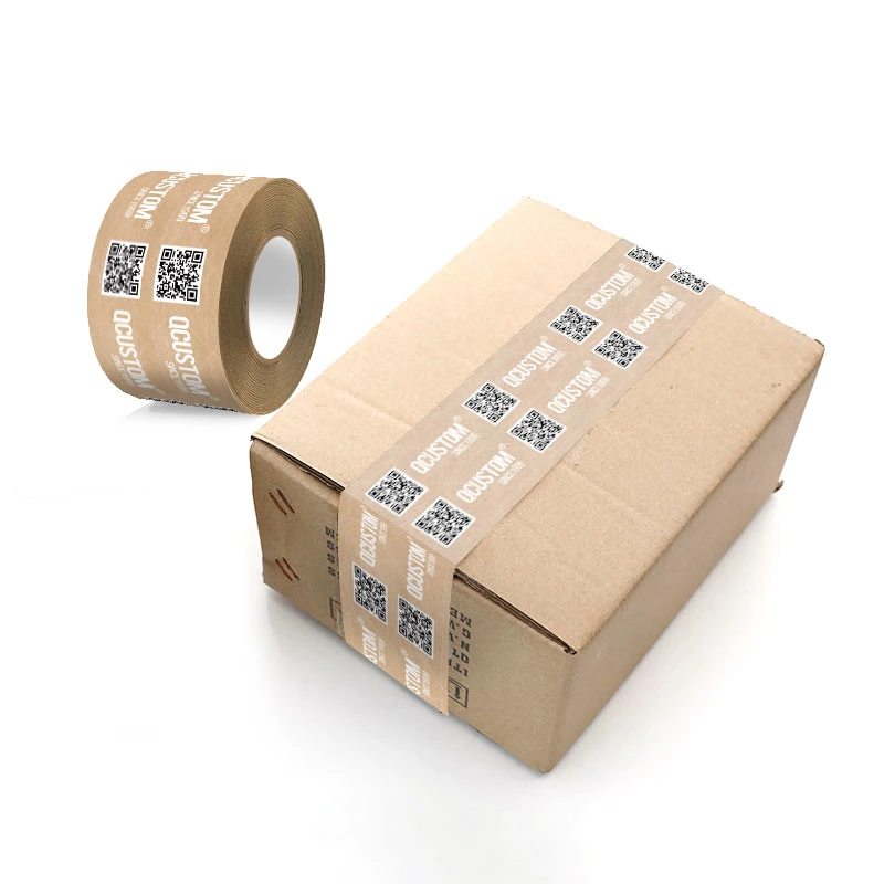 Custom Fragile Packing Tape Self Adhesive Kraft Tape Printed Logo Kraft Tape