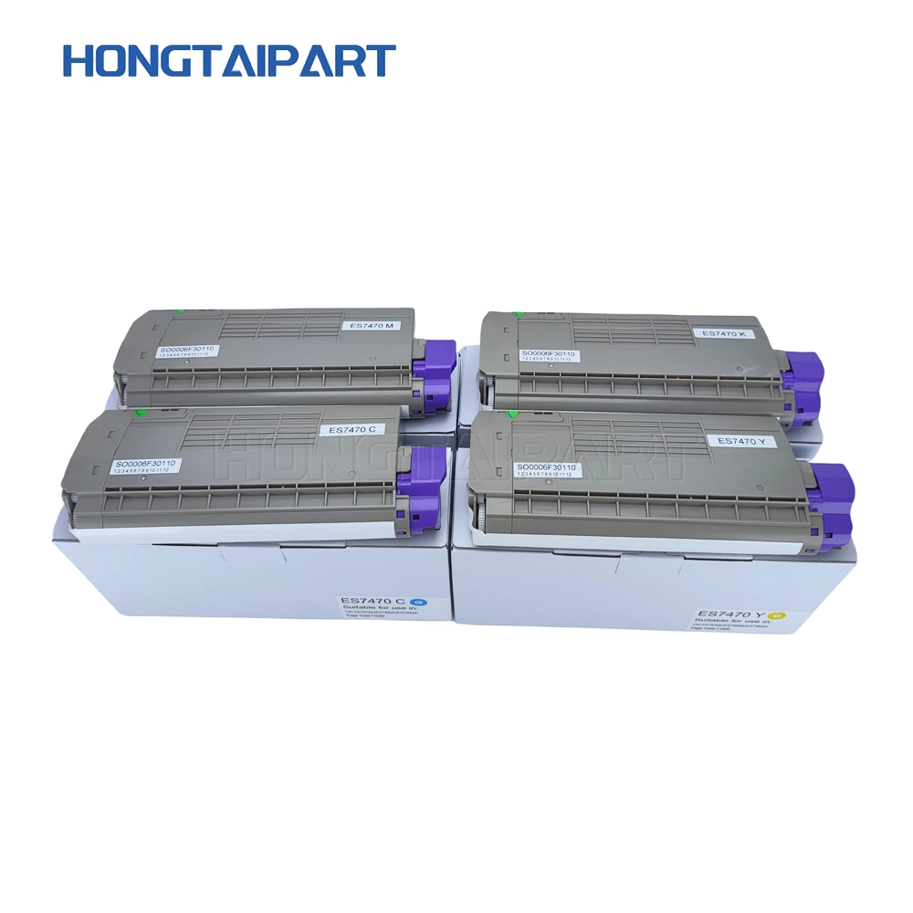 Compatible Color Toner Cartridge Cmyk 45396213 45396214 45396215 45396216 for Oki Es7470DN Es7480DN Es7460DN Printer Toner Cartridges High Capacity Toner Kit