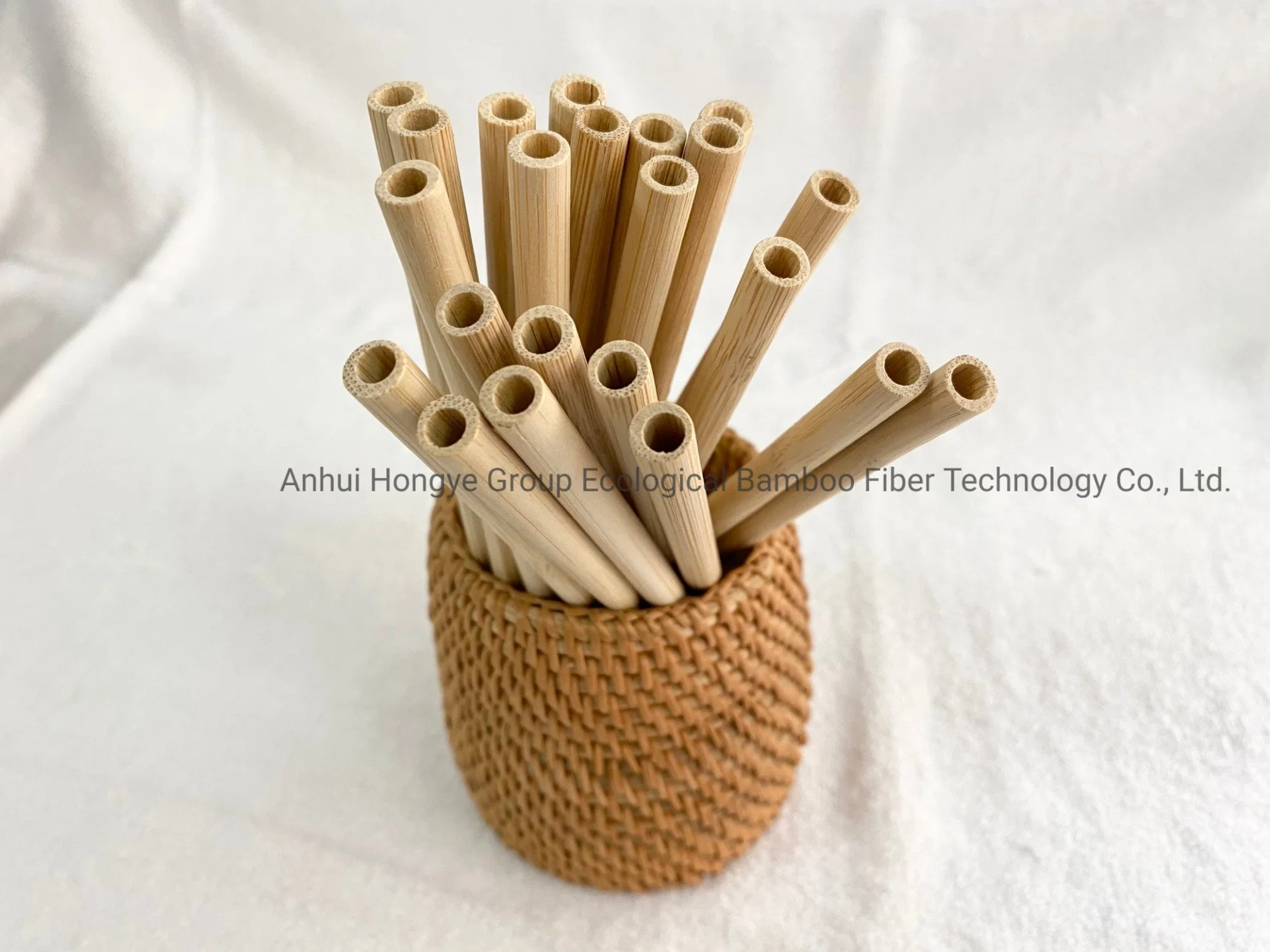 Disposable Bamboo Straw 8.0*200 mm with Logo