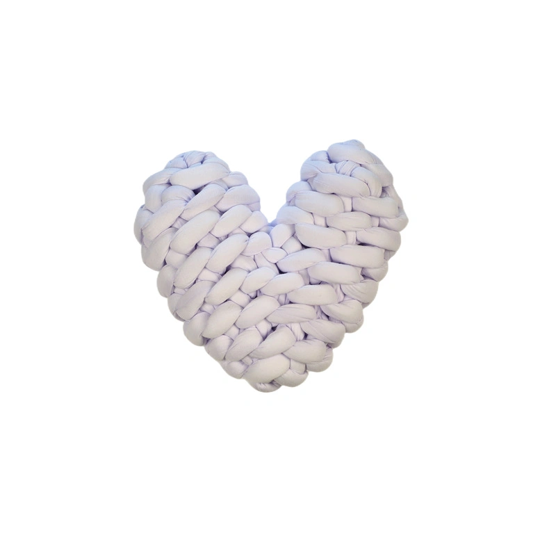 Nordic Style Filling Yarn DIY Love Pillow Hand-Knotted Woven Cloth Line Heart-Shaped Pillow Photography Props