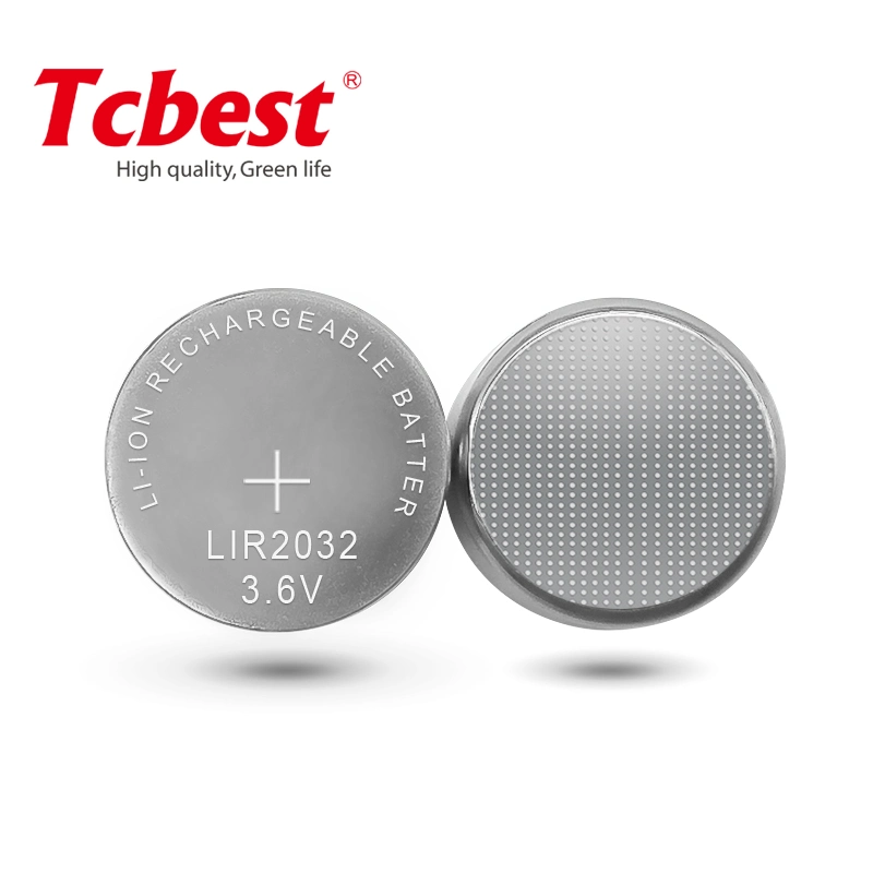 Factory Directly Lir2025 Lir2032 Lir2016 3.6V Lithium Rechargeable Button Cell for Remote Control