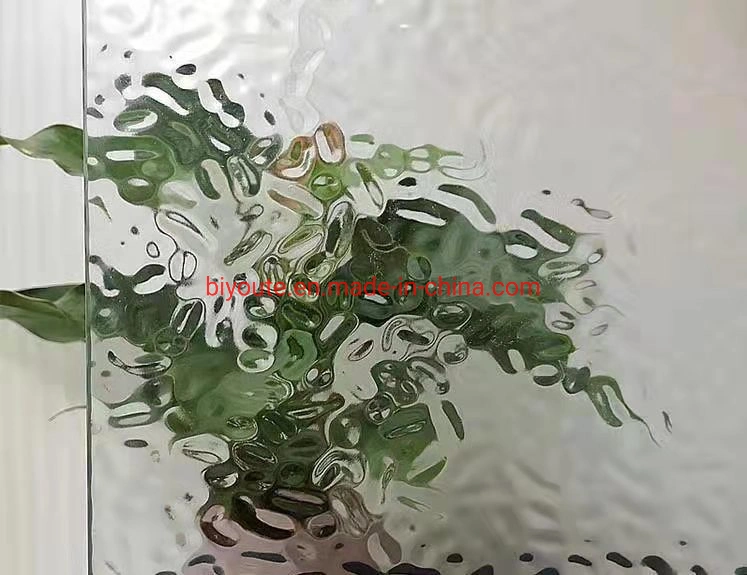 Green Flora Pattern /Colored Rolled Embossed Glass with with Best Price