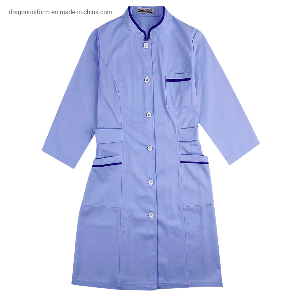 Vêtements de travail pour infirmières bleu violet JIS L 1902 Robe uniforme avec vêtements d'hôpital pour femmes Vêtements de patient Gown Clothes