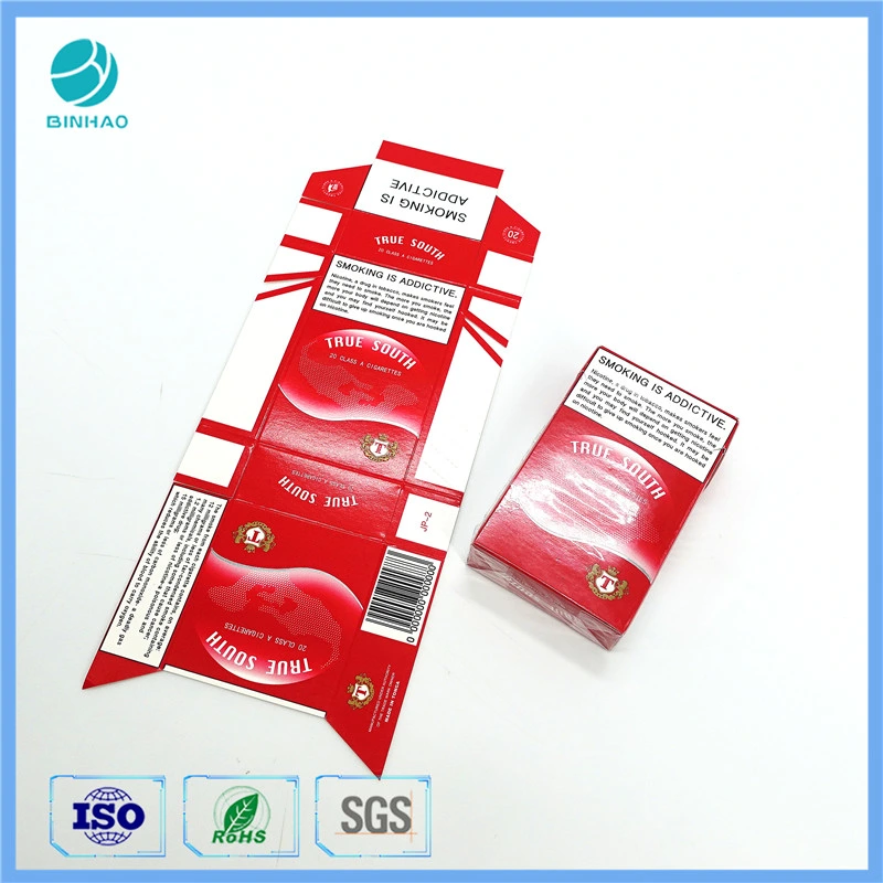 Recyclable Cigarette Package Cardboard Box with Customized Printing Design 225GSM