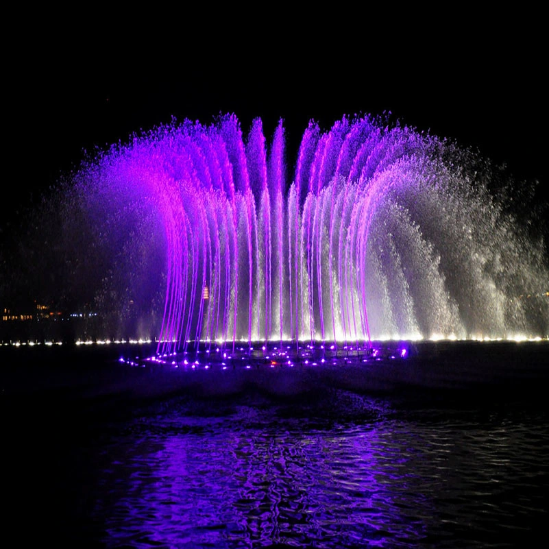 Garden Park Square Fountain Water Bubble LED Light Laser Show Fountain