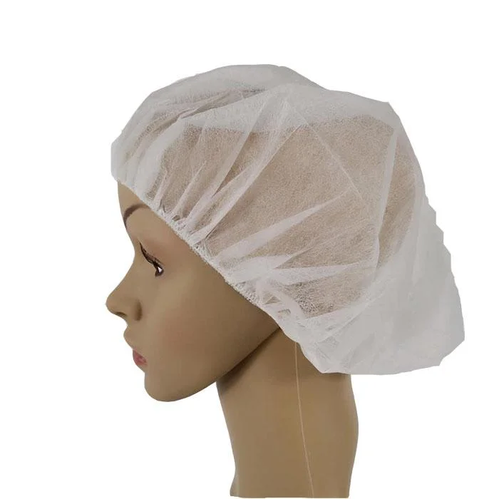 24 pouces Charlottes non tissés jetables sèche Non-Pleated Hairnets Net pour les laboratoires de Service Alimentaire travail médical de la cuisine de tatouage