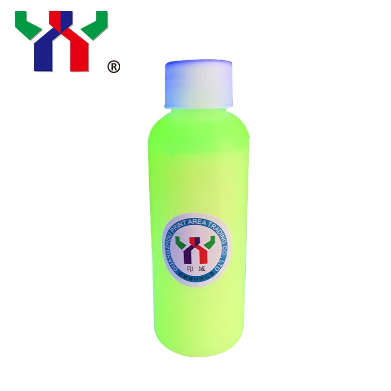 Venta caliente Ceres Water-Based Área de impresión UV tinta invisible para la impresora de inyección de tinta, incoloro a color verde, 100 Ml/botella