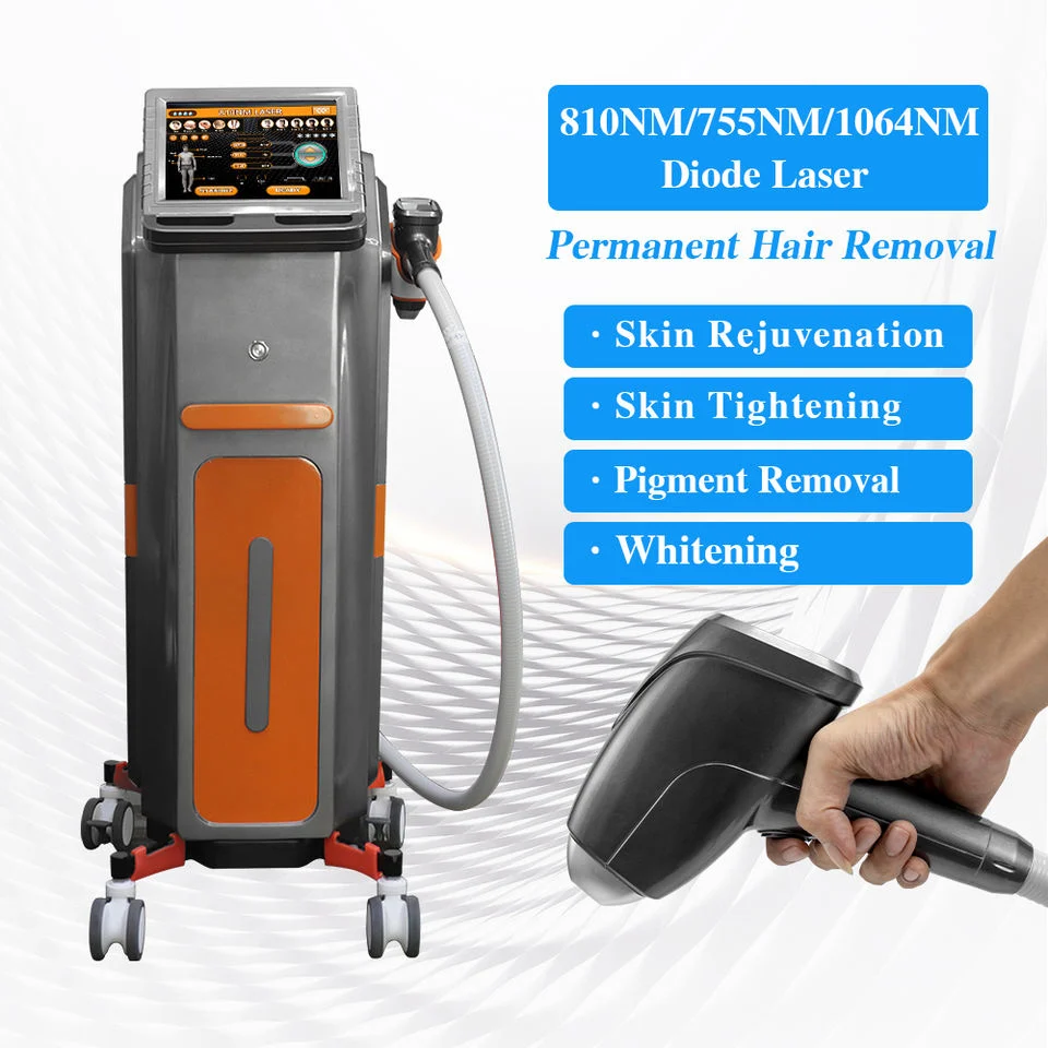 New Design Wavelength 810nm Diode Laser for All Skin 755 808 1064 Ice Cooling System Diode Laser Hair Removal Machine