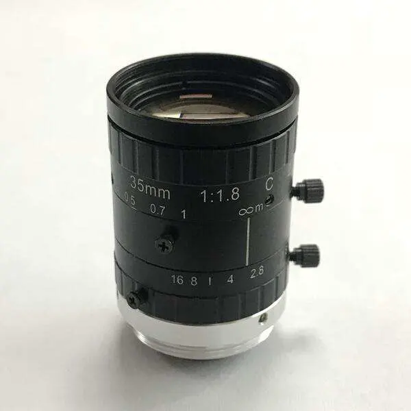 Efl 35 mm 2/3" F1.8 Manual Iris 3MP 35mm Industry Vision Low Distortion C-Mount CCTV Lens Machine Inspection