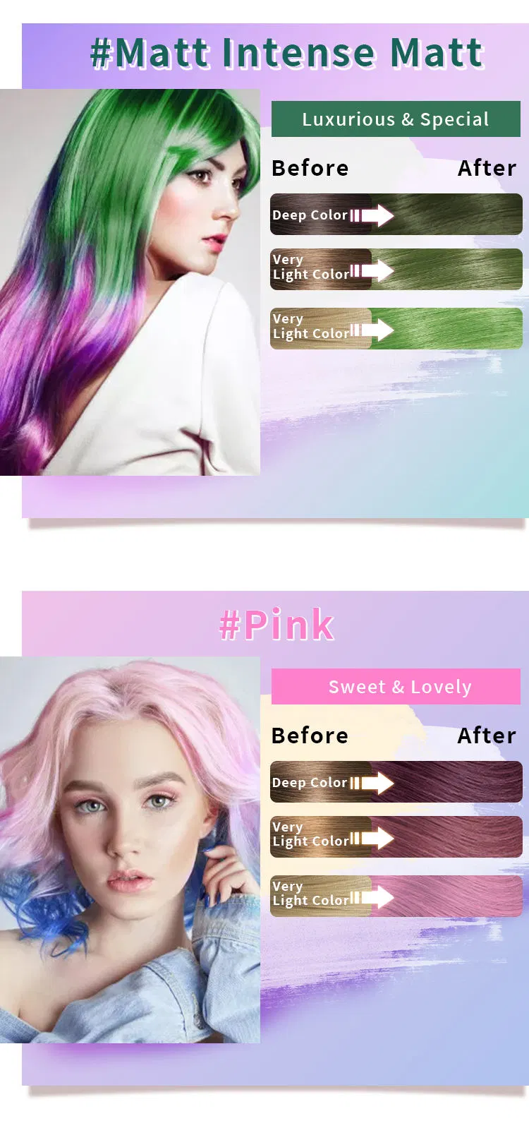 Pink Silver Dye No Alcohol No Peroxide Acid Semi Permanent Human Hair Wig Ador E Hair Dye Color