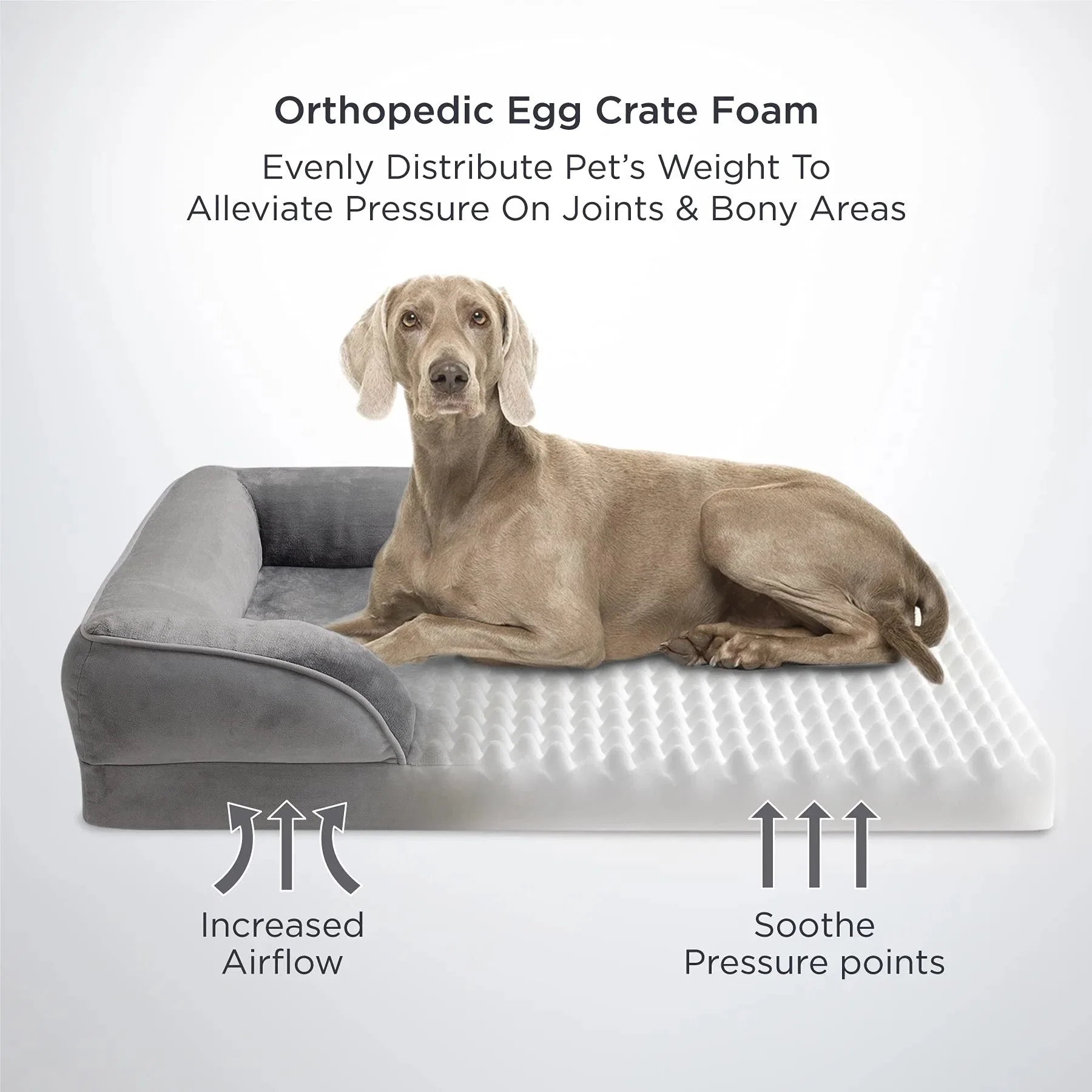 Bedsure Jumbo Orthopedic Dog Bed Great Dane Dog Beds for Giant Dogs