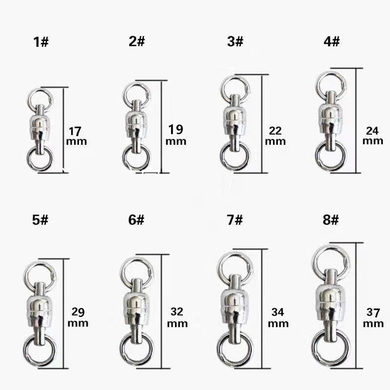 Fishing Tackle Accessories Full Stainless Steel Natural Color Bearing Swivel Connector