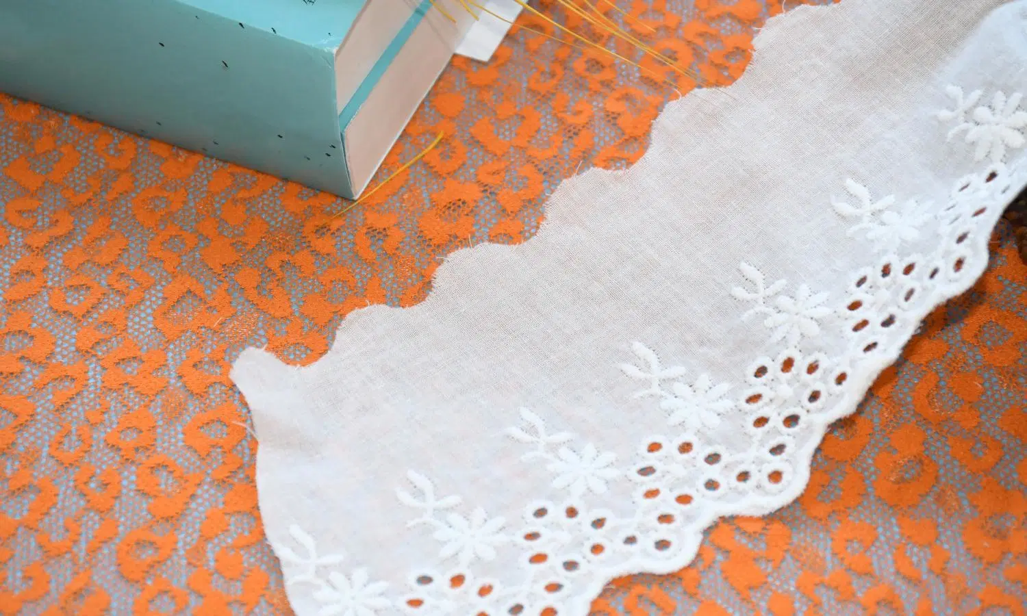 Cotton Garment Accessories Raschel Lace