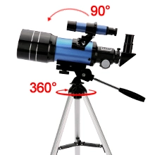 Telescópio refrator de 70mm Moonscope para iniciantes em astronomia adultos com personalização básica.