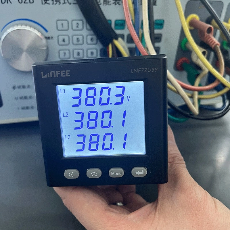 Lnf72u3y-C Three Phase Four Wire AC Programmable Voltage Meter Three Phase Digital Smart Electric Power Meter