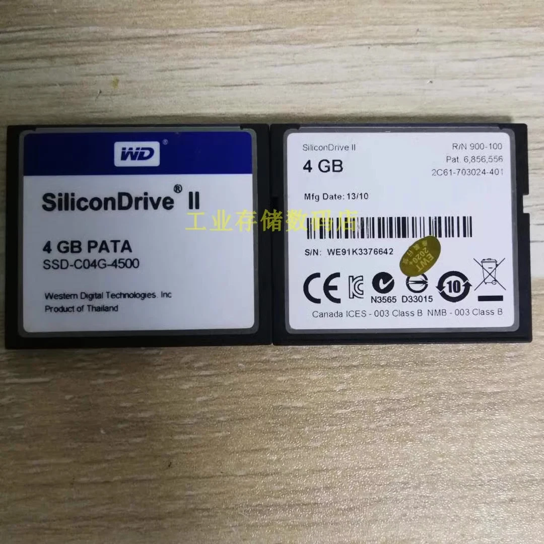 Original WD Western Digital Compact Flash CF 4G utilisé pour Carte mémoire pour équipement industriel SSD-C044-4500 machine-outil CNC carte CF