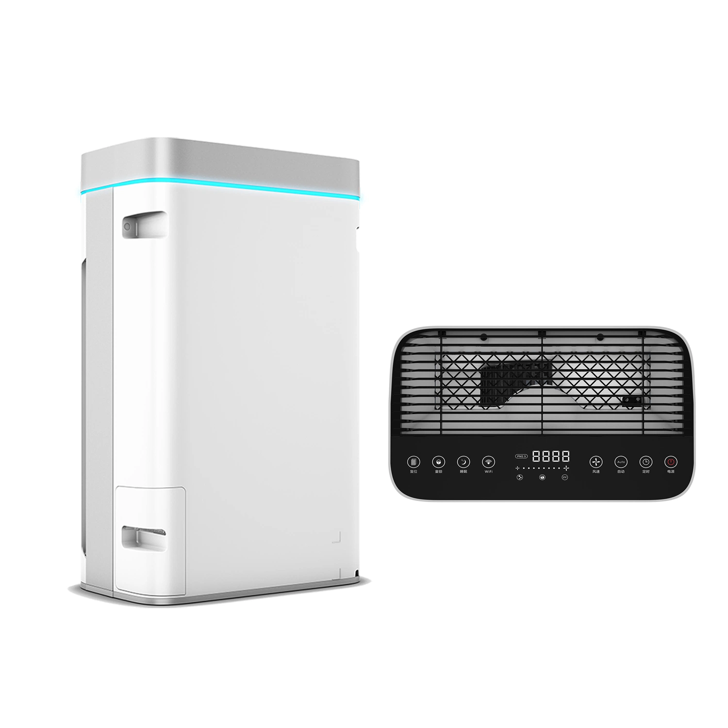 Ozone Generator 7 Stages Purification Humidifier Home Office Air Purifier HEPA Filter Air Filter Medical