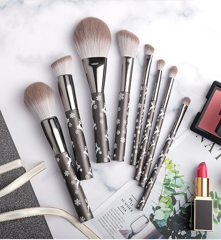 Christmas Makeup Brushes 8 Pieces Makeup Brush Holder Hot Sale Brush Set Makeup