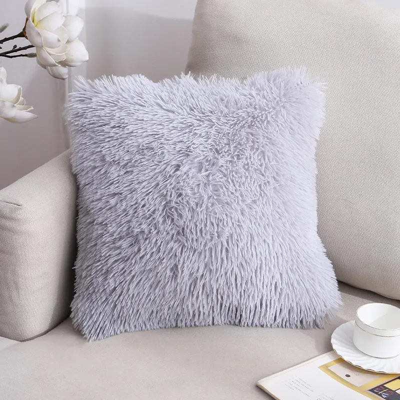 2023 New Plush Pillow Covers Solid Color Sofa Cushion Set Velvet Chair Office Home Cushions