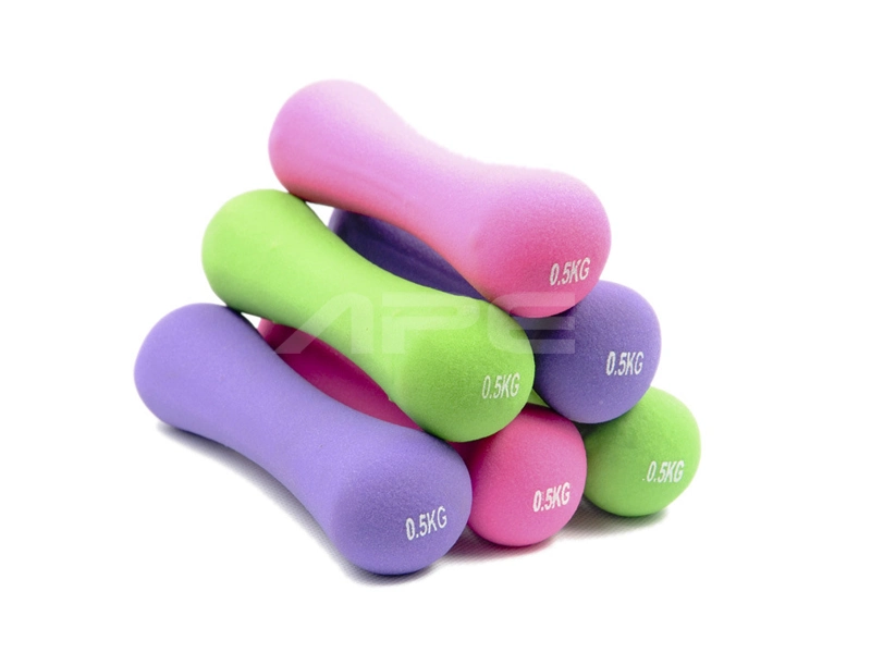 APE Fitness entraînement matériel de gym 1-10kg vinyle en fonte coloré Haltère