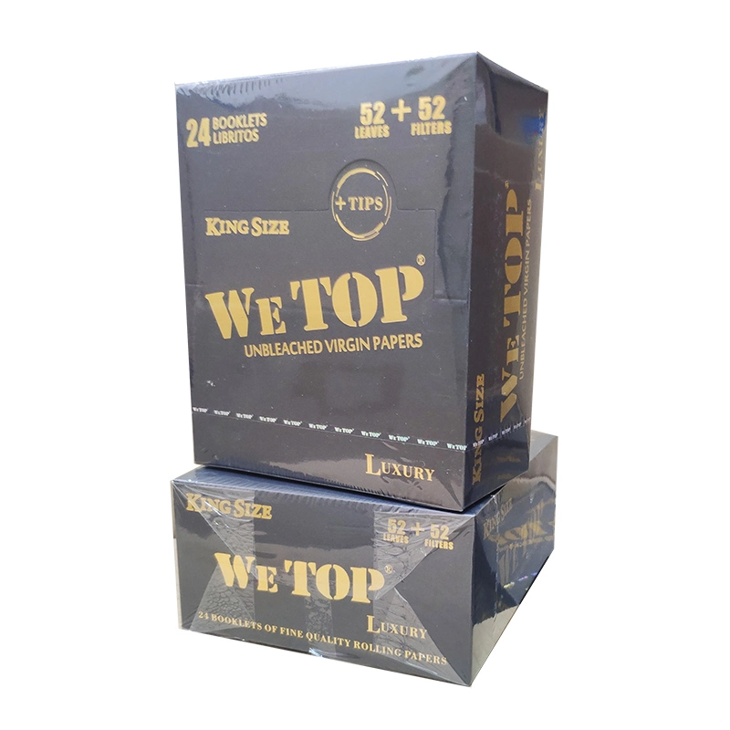 We Top Smoking Rolling Paper Luxury Black Organic Rolling Papers