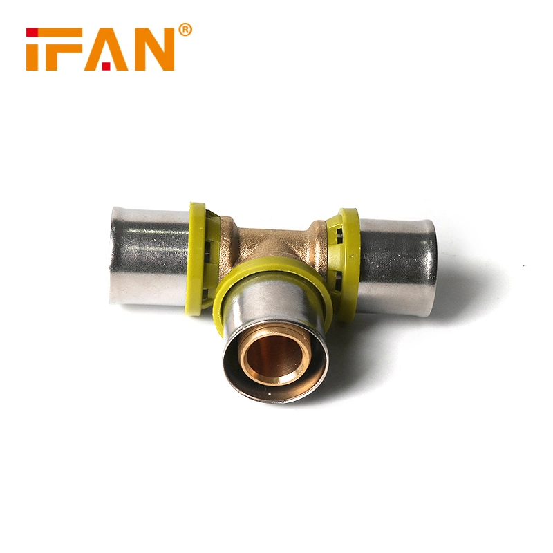 Ifan Factory Aluminum Plastic Composite Water Tube Brass Compressions Press Fittings Yellow Gas Pex Pipe